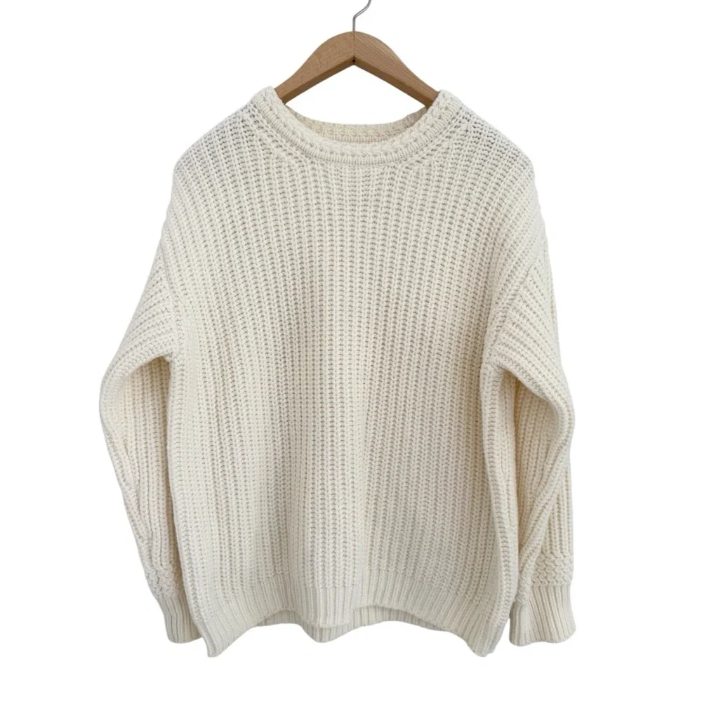 Marine Layer Oversized Crewneck Fisherman Sweater - Picture 3 of 6
